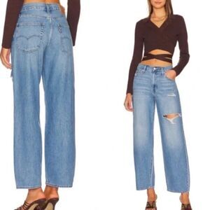 Levi’s Baggy Dad Relaxed Distressed Jean in Size 25